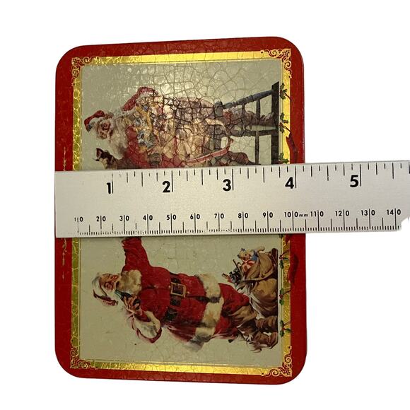 Vintage 1993 Coca Cola Christmas Santa Playing Cards In Tin - Picture 7 of 7